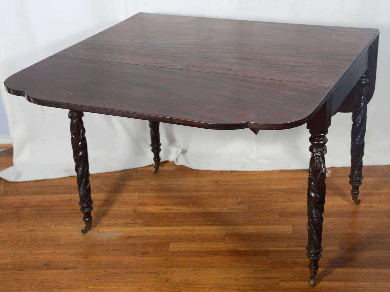 Hand-Crafted Pair of Federal Period Drop-Leaf Dining Tables
