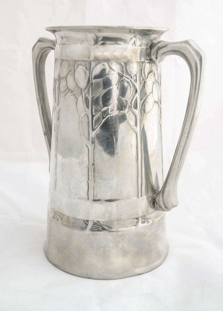 Tudric Pewter Twin Handled Mug by David Veasey for Liberty & Co. c.1900