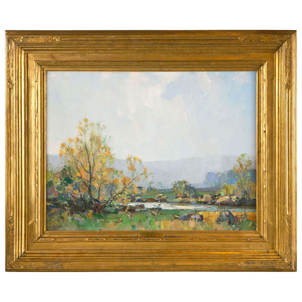 Walter Granville-Smith Oil on Canvas Titled "The Trout Stream"