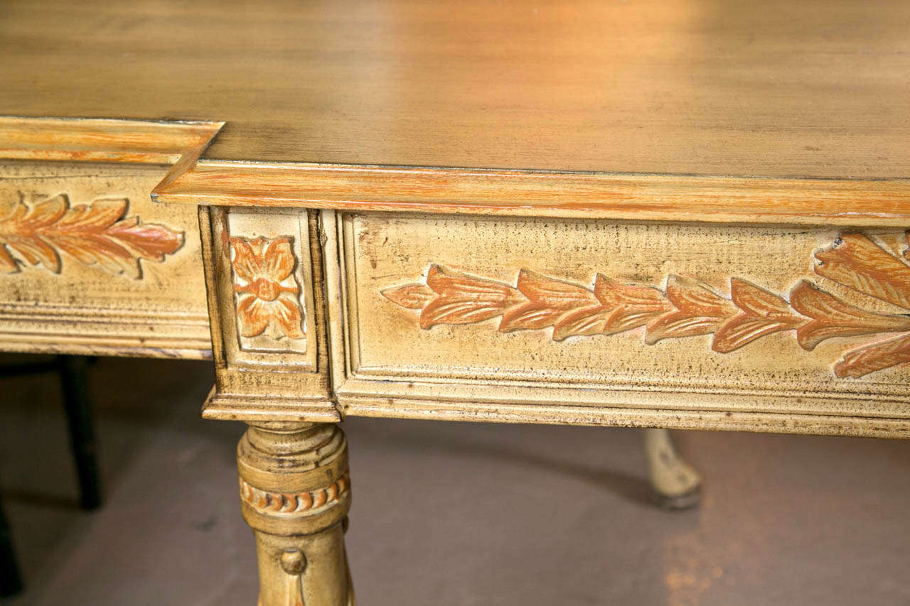 French Louis XVI Style Painted Console Table by Jansen 6