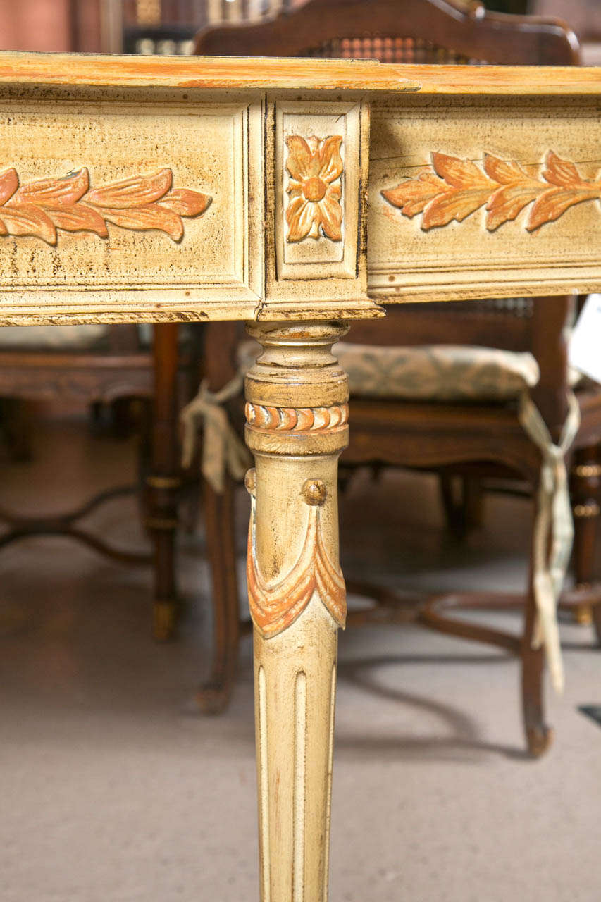 Mid-20th Century French Louis XVI Style Painted Console Table by Jansen