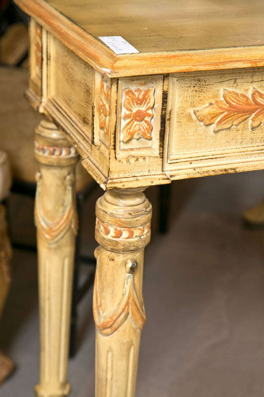 French Louis XVI Style Painted Console Table by Jansen 3