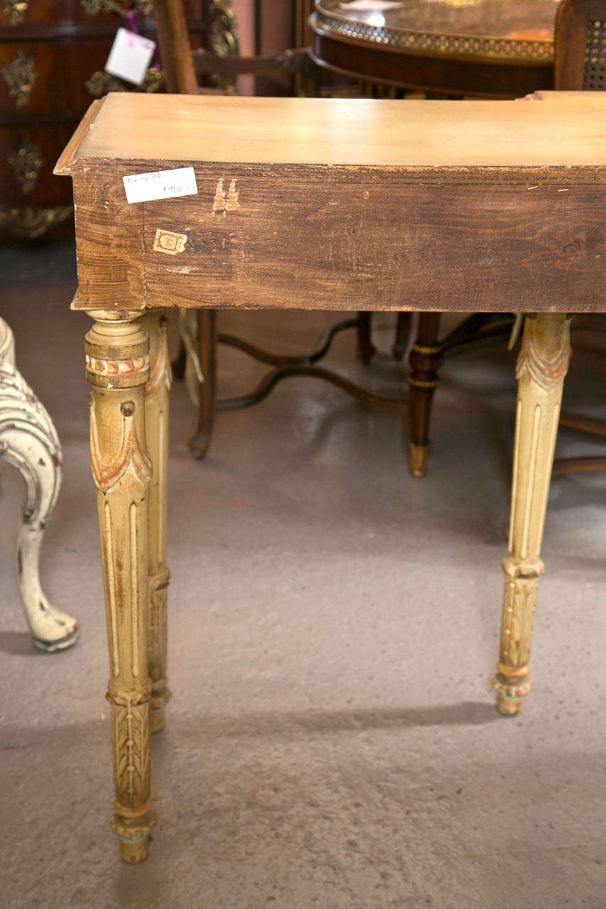 French Louis XVI Style Painted Console Table by Jansen 5