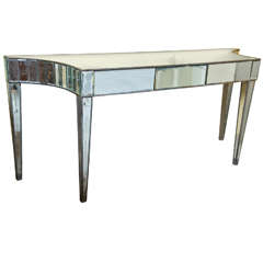 Hollywood Regency Style Mirrored Console Table