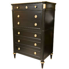 French Louis XVI Style Ebonized Dresser