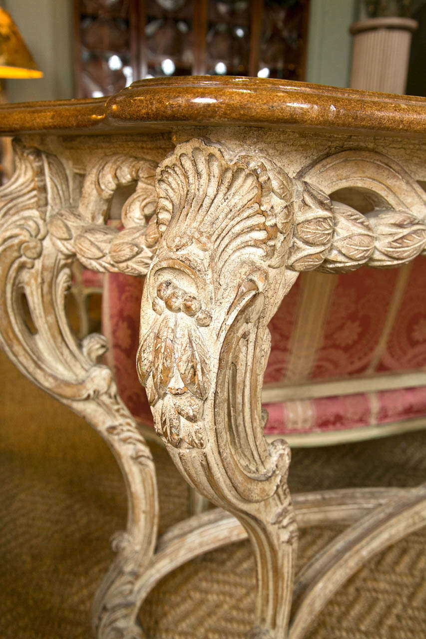 Louis XV French Rococo Style Console Table manner of Jansen