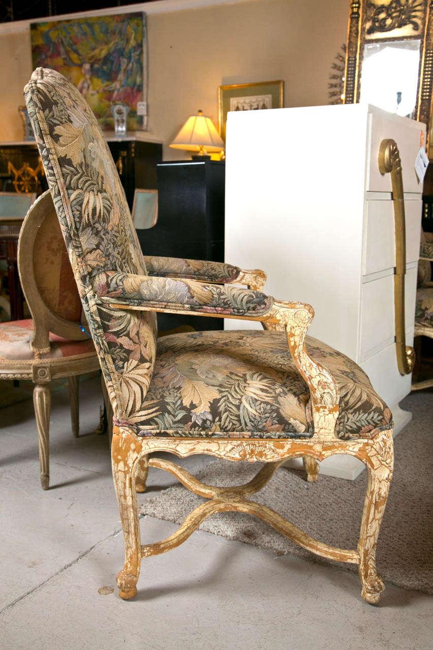 Mid-20th Century Pair of French Louis XV Style Armchairs by Jansen