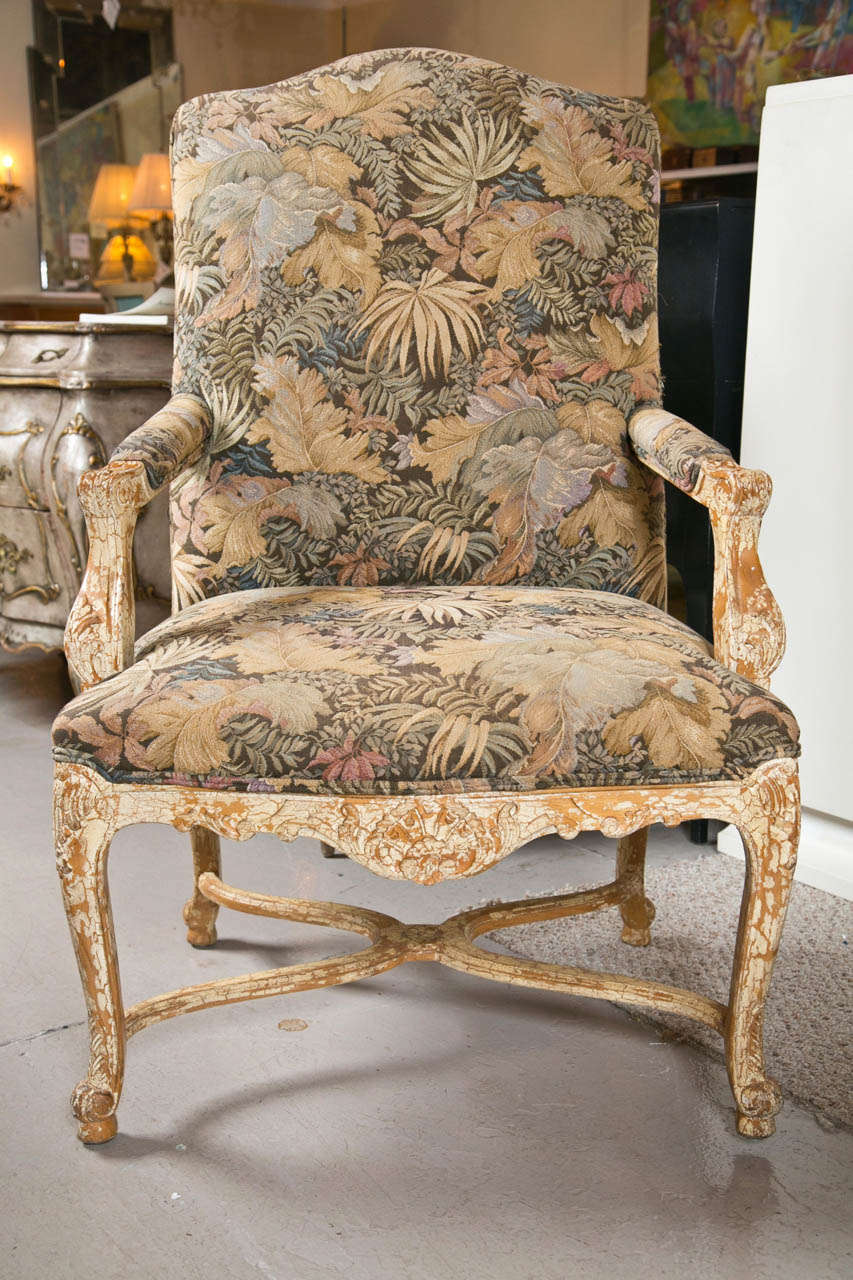 Pair of French Louis XV Style Armchairs by Jansen 2