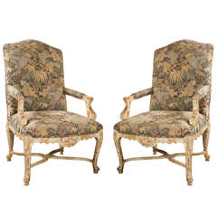 Pair of French Louis XV Style Armchairs by Jansen 8