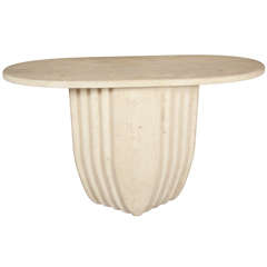 Vintage Beautiful Travertine Console