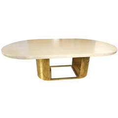 Magnificent Travertine Table by Steve Chase