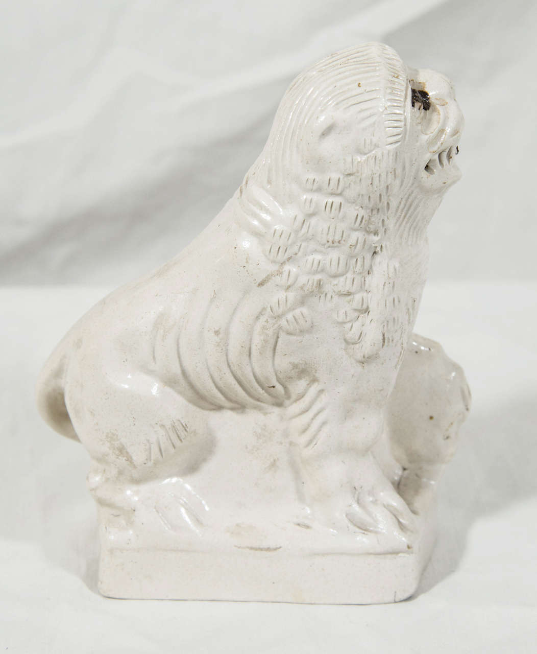 English Salt Glazed Pottery  Lion Mid-18th Century Made circa 1760 In Good Condition In Katonah, NY