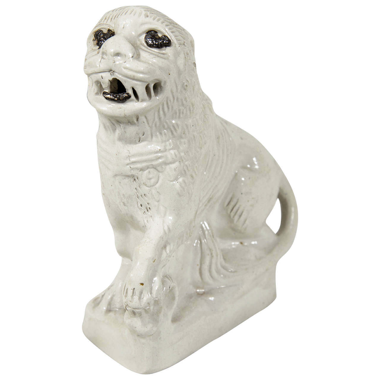 English Salt Glazed Pottery  Lion Mid-18th Century Made circa 1760