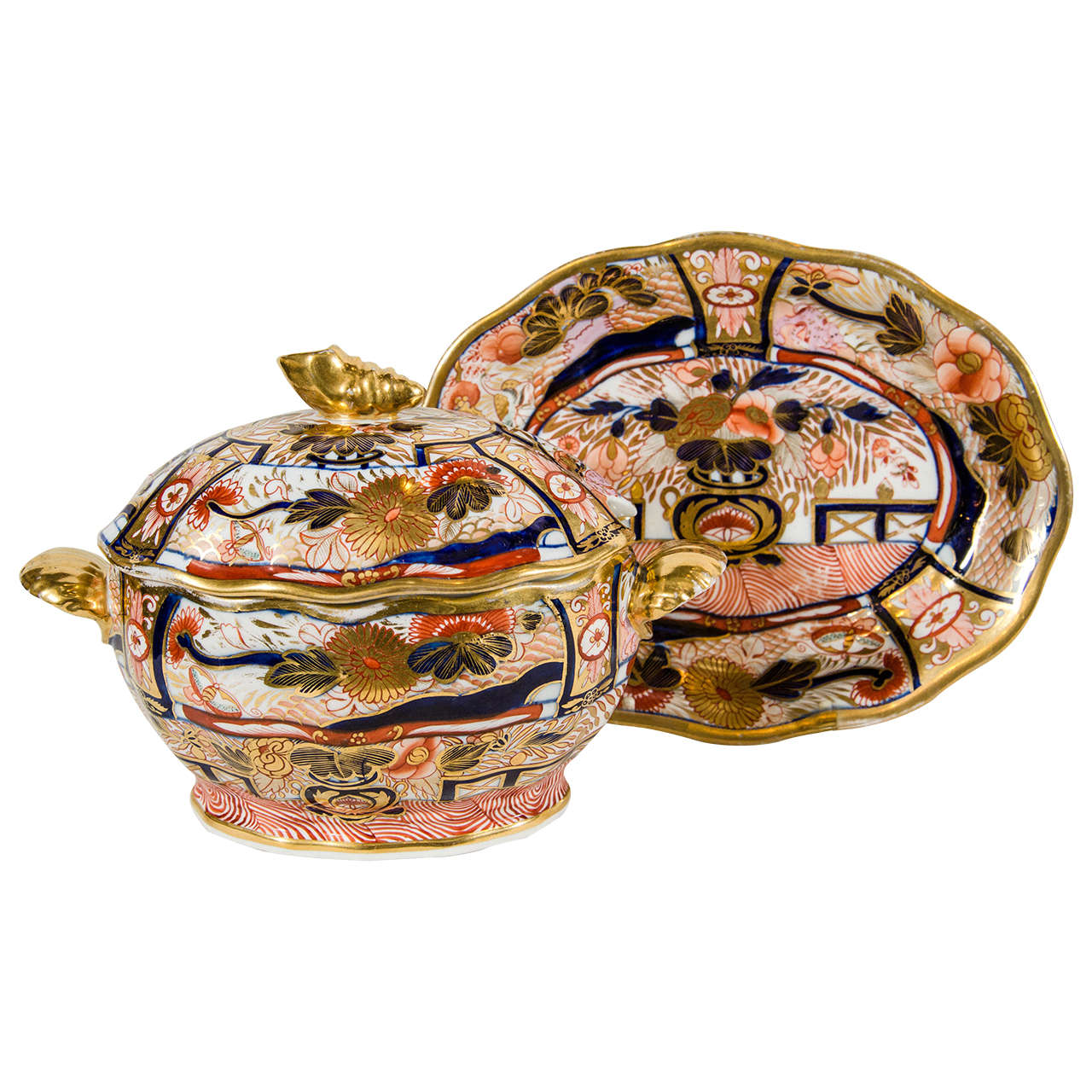 Coalport Imari Sauce Tureen in the "Admiral Nelson" Pattern