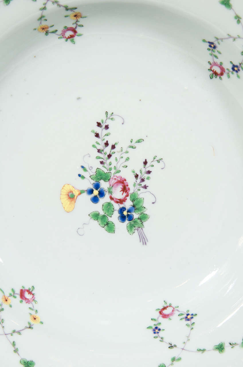 Chinese Export Set of a Dozen Chinese Famille Rose Soup Dishes