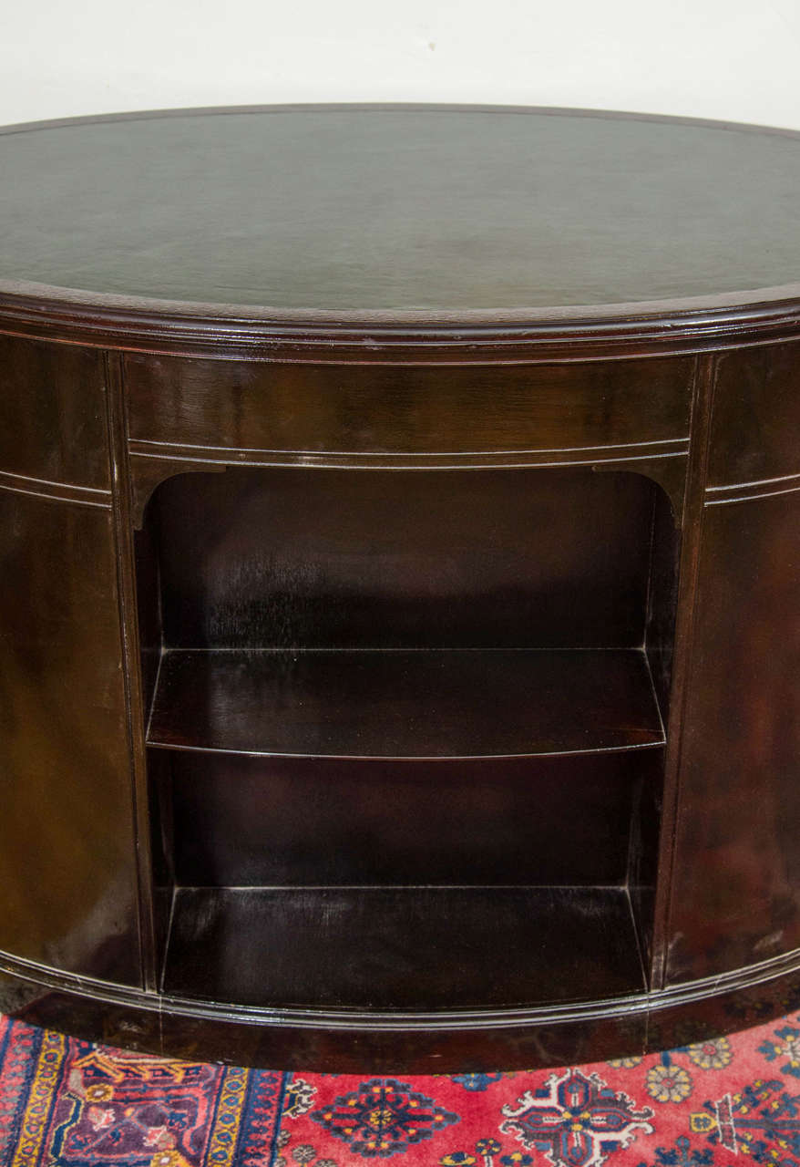 Ebonized Mahogany Art Deco Desk with Bookcase 5