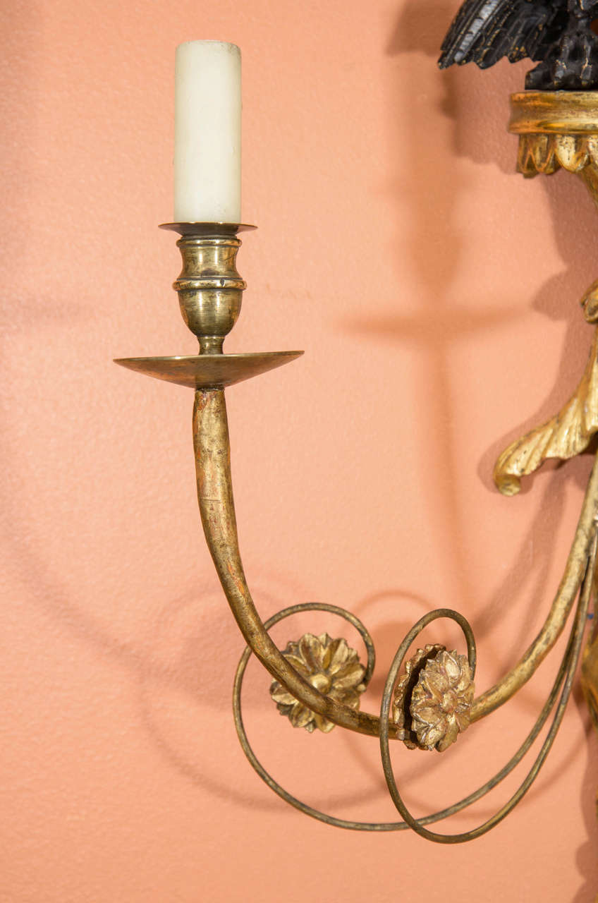 Set of Six George III Style Eagle Sconces In Excellent Condition In Westwood, NJ