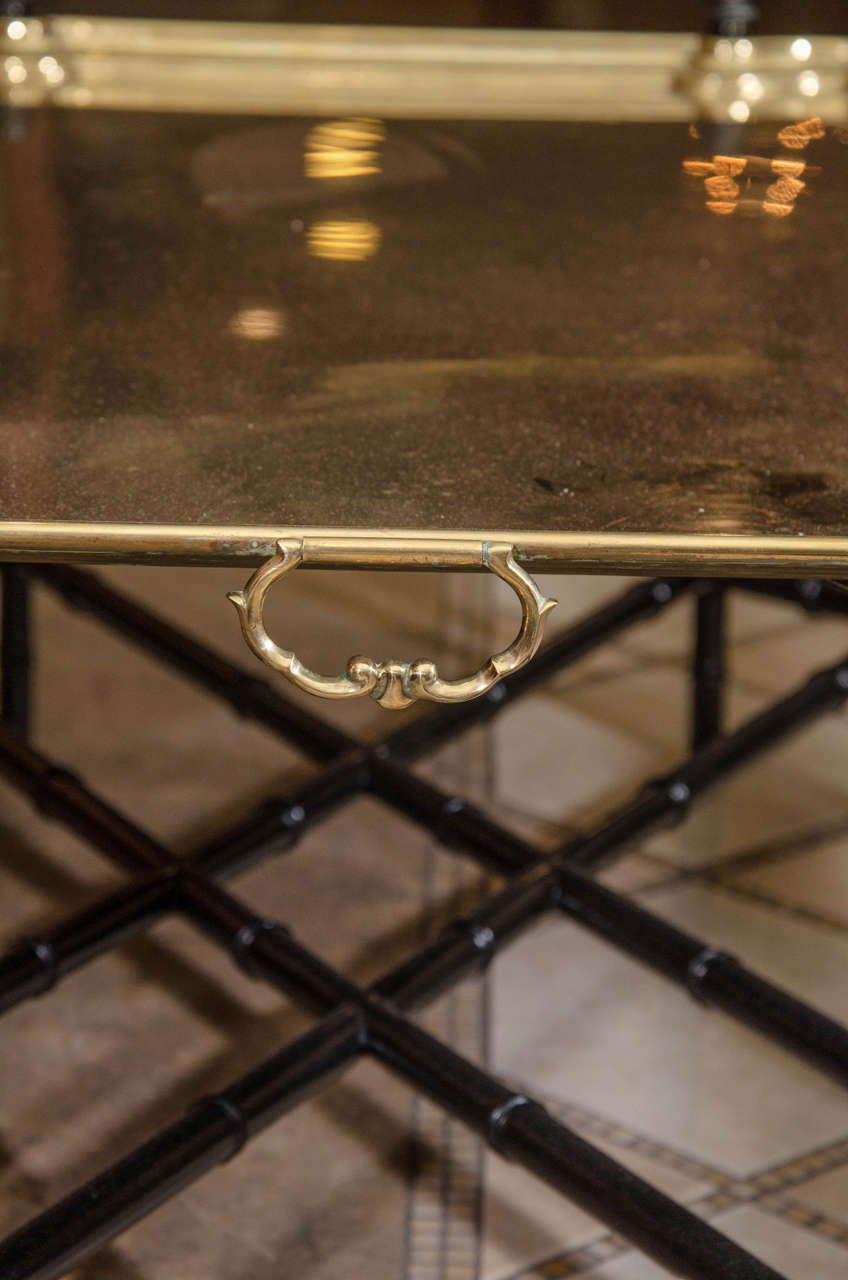 Mid-Century Large Brass Tray Table 3