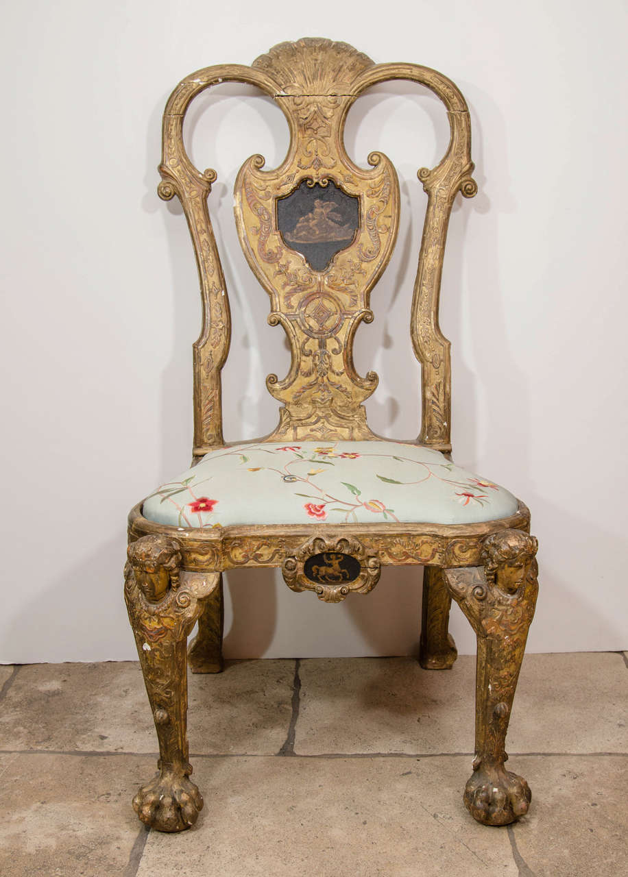 George I Style Giltwood Side Chair