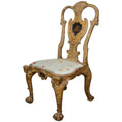 George I Style Giltwood Side Chair