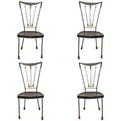 Set of Four Tomaso Buzzi Arrow Chairs