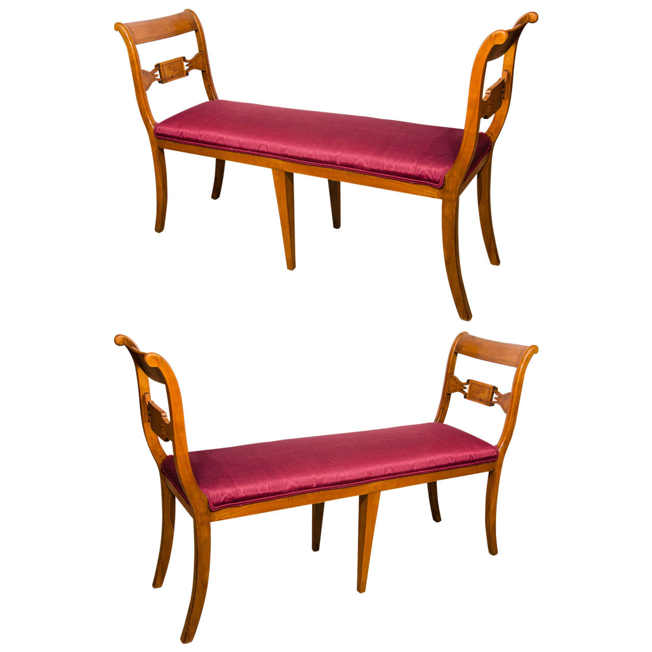 Pair of Biedermeier Window Benches