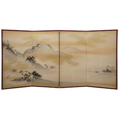 Japanese Screen with Landscape