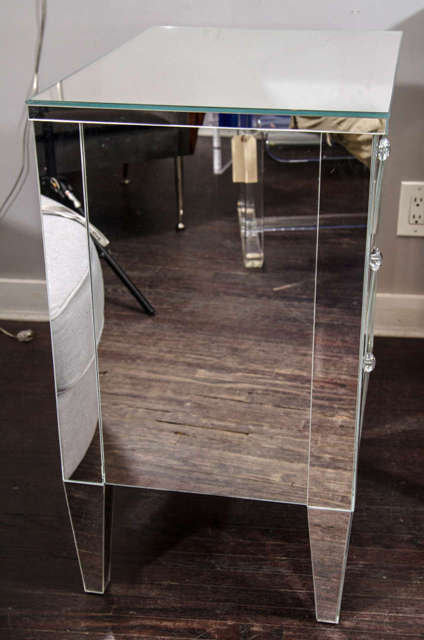 Custom 3Drawer Mirrored Nightstand at 1stDibs mirrored night stand