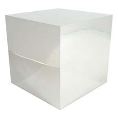 Mirror Polished Steel Cube Rolling Table 7