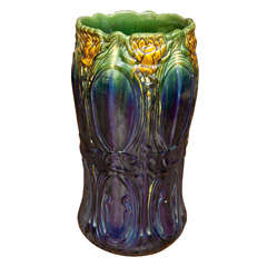 Majolica Water Lily Umbrella Holder