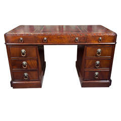 Mahogany Leather Top  Executive Desk