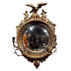 Regency Style  Convex Giltwood Mirror