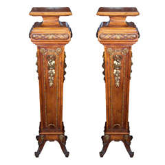 Antique Pair Decorative Fern Stands Or Pedestals