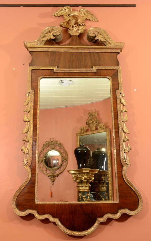 Rare Pair of George II Scroll Top Mirrors 1