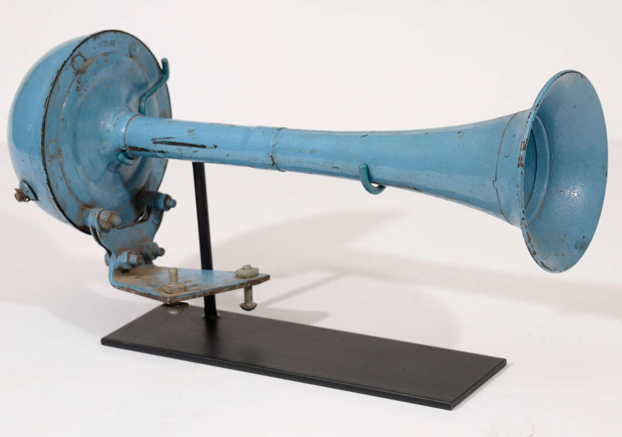 Blue Antique American Truck Horn at 1stdibs