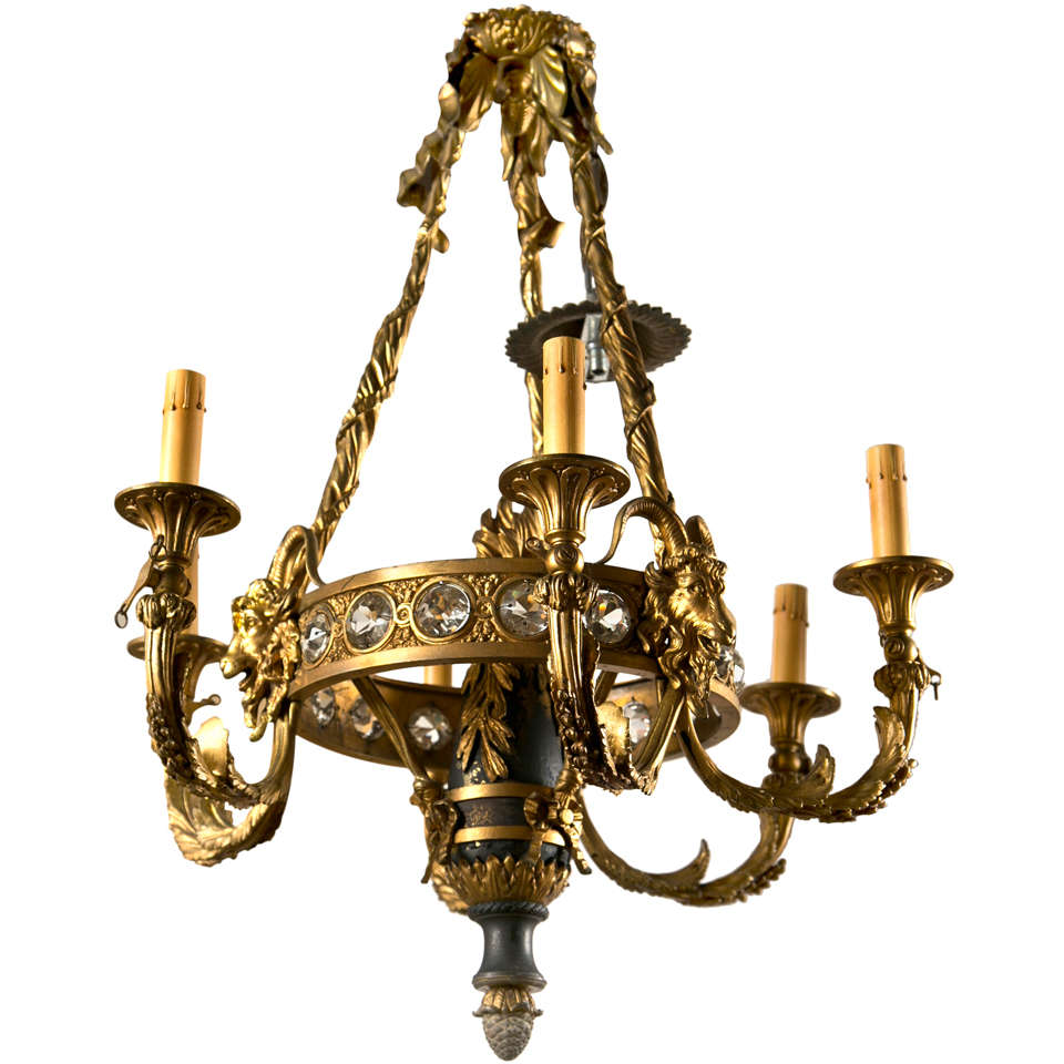 6 Light Bronze Chandelier