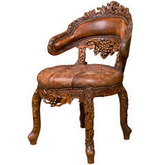 Unusual Black Forest Desk Chair