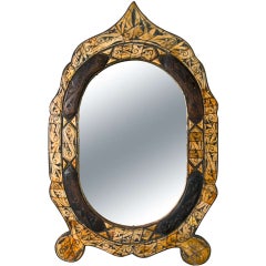 Bone And Wood  Folk Art Mirror