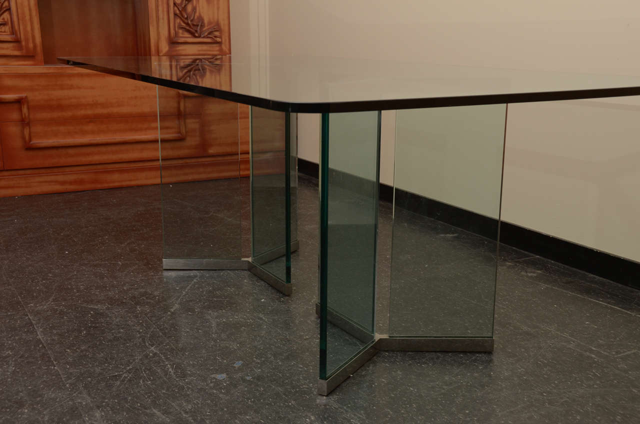 Glass Dining Table By Marni For Pace 2