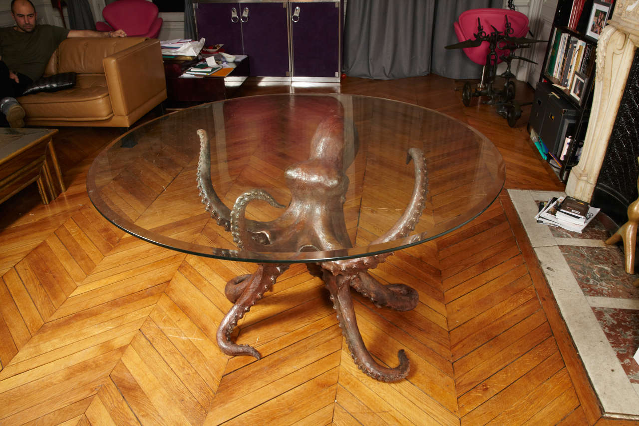 Late 20th Century Fantastic Octopus Table  Signed P Santoni 1974