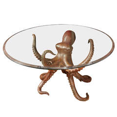 Fantastic Octopus Table  Signed P Santoni 1974
