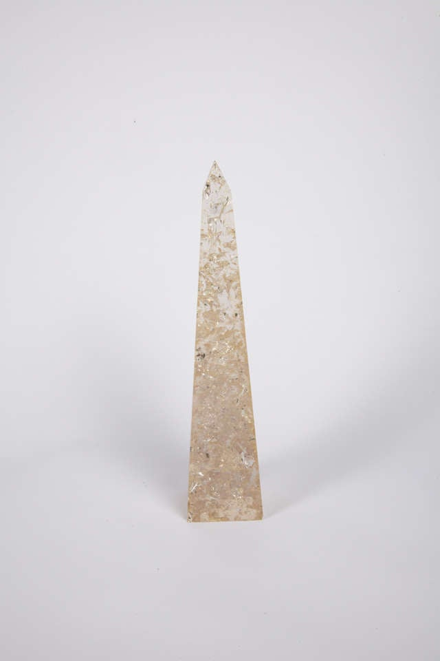 Resin obelisk by Marie-Claude de Fouquières