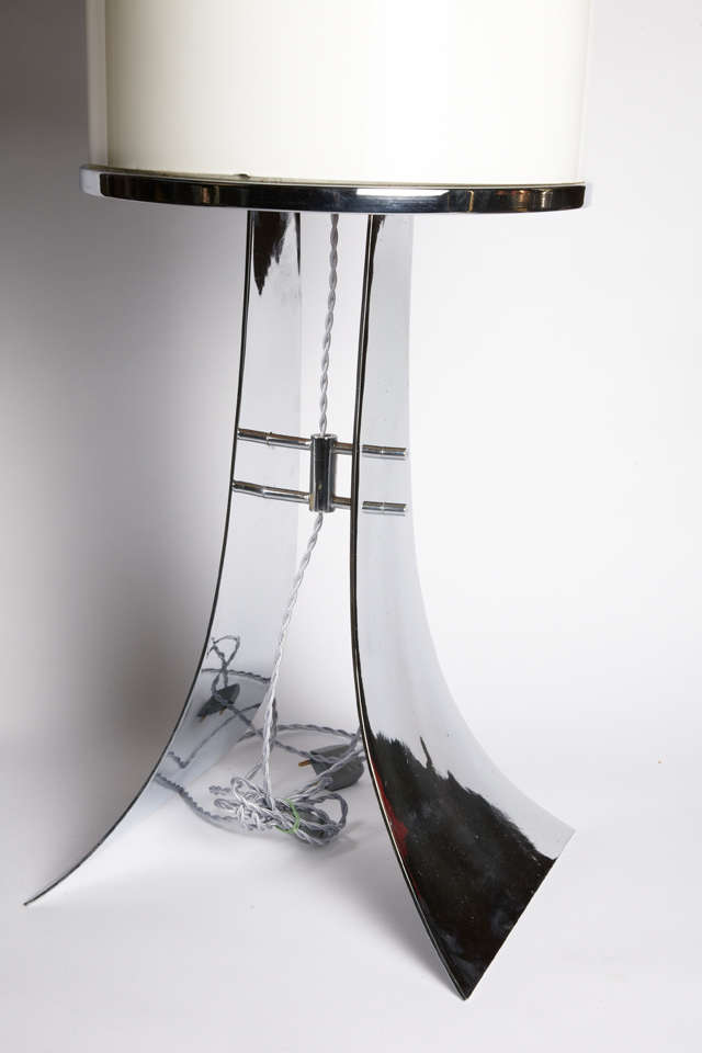 Chrome Énorme lampe de table en verre de Murano des années 1960 en vente