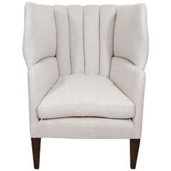 Barrel Shaped Wing Chair