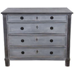 Painted Four Drawer Commode