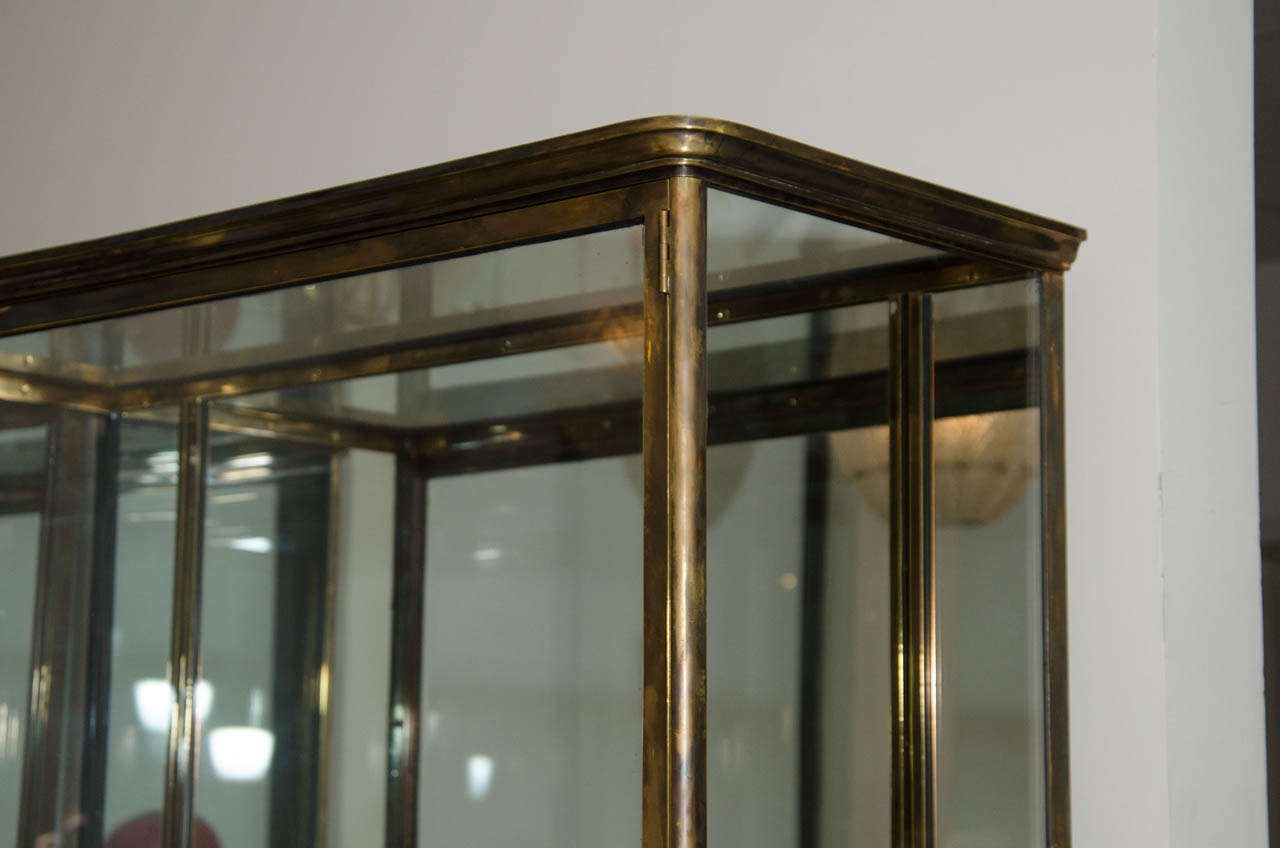 Lanvin Glass and Bronze Vitrines with Glass Shelves, Originally from the 1920s For Sale 1