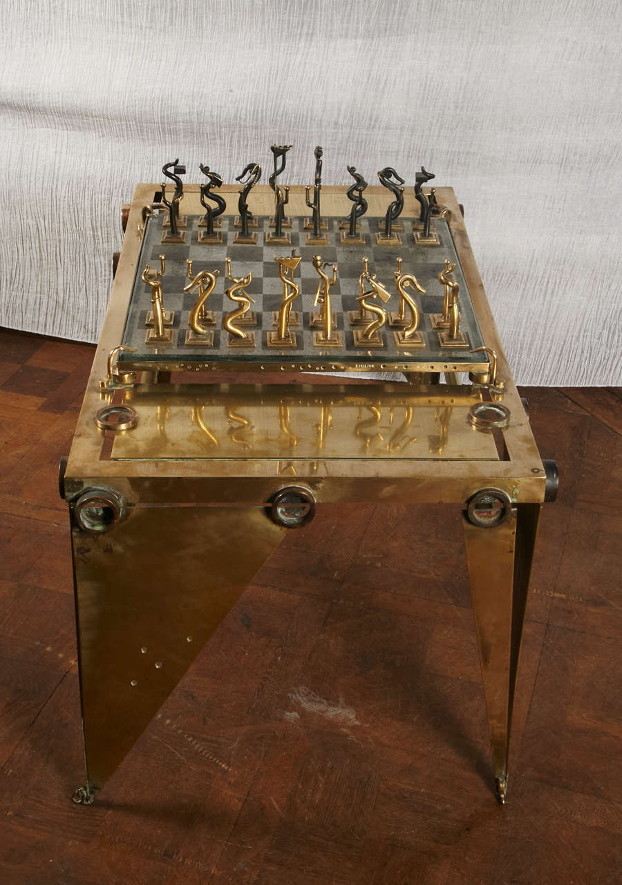 1990s Chess Table by Michel Kiriliuk For Sale 3