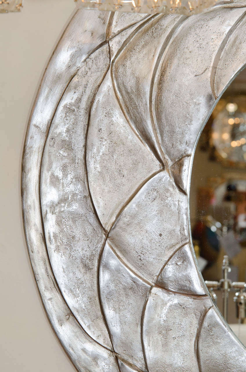 Asymmetrical Aluminum Mirror at 1stdibs