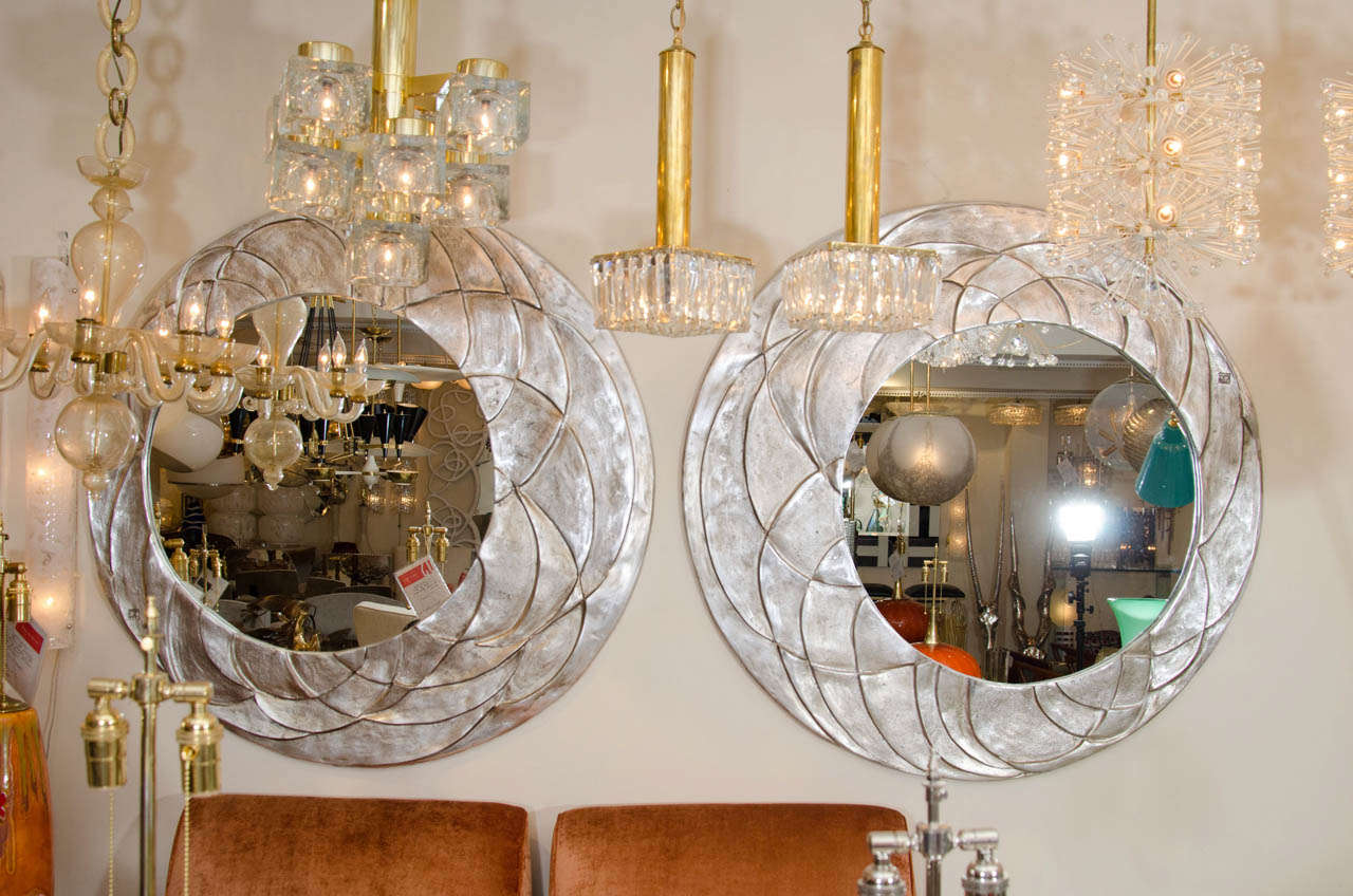 Asymmetrical Aluminum Mirror at 1stdibs