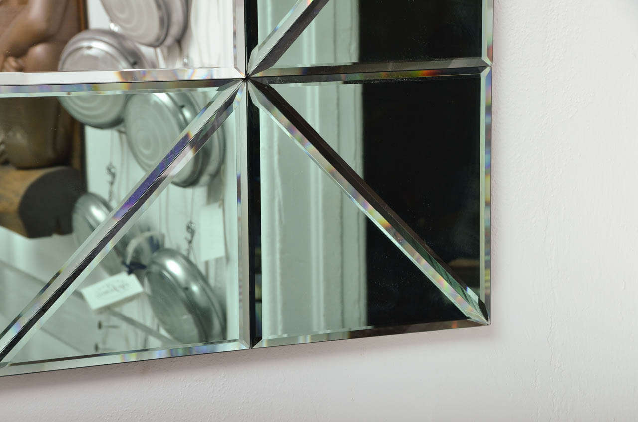 Green Glass Triangle Surround Bevel Mirror For Sale at 1stDibs mirror